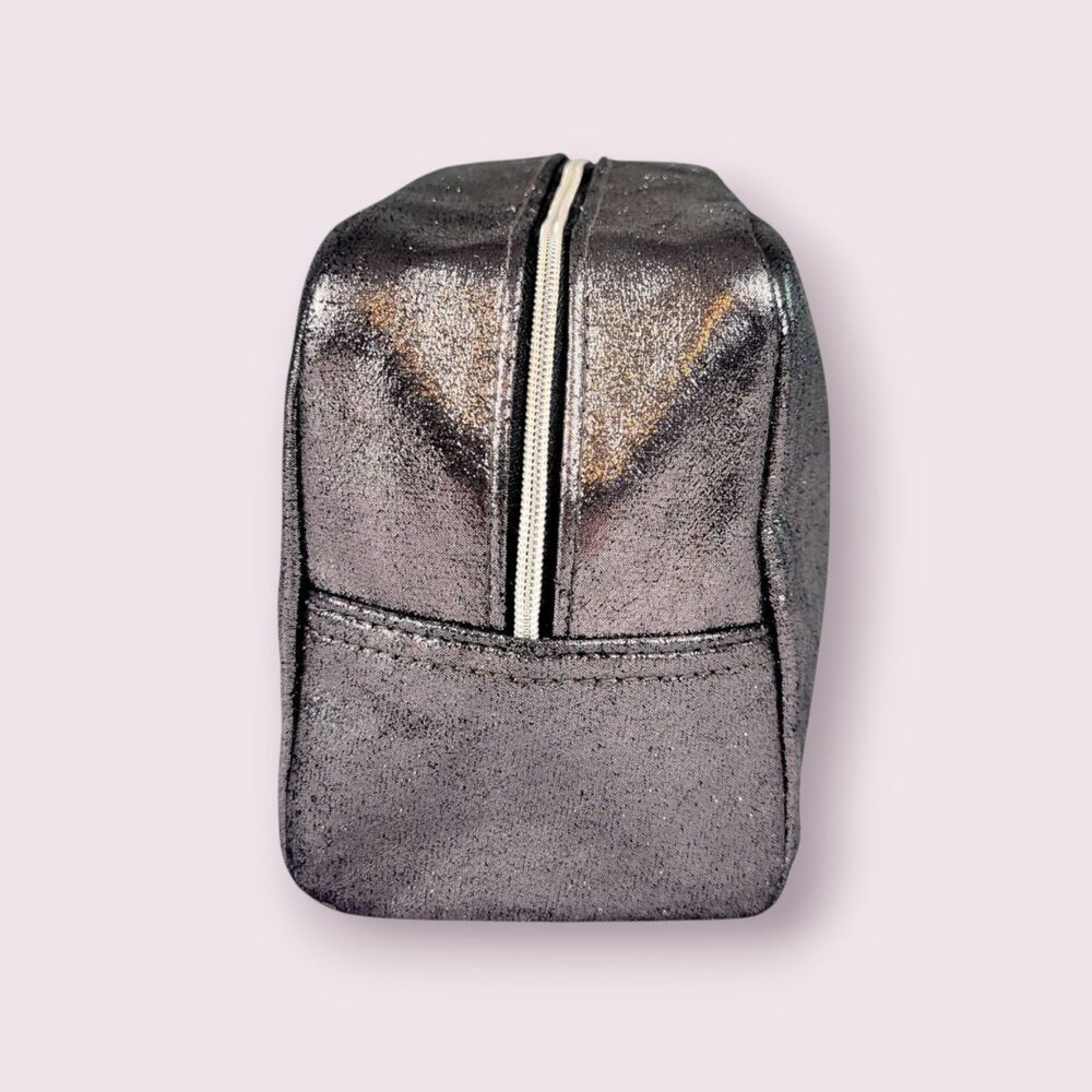Travel-Ready Coach Fragrance PinkSilver Shimmer Toiletry Cosmetic Bag Pouch Case - Picture 3 of 12